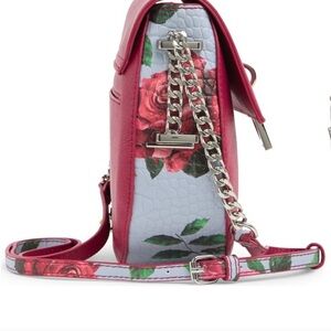 Betsey Johnson Red Floral Crossbody Bag